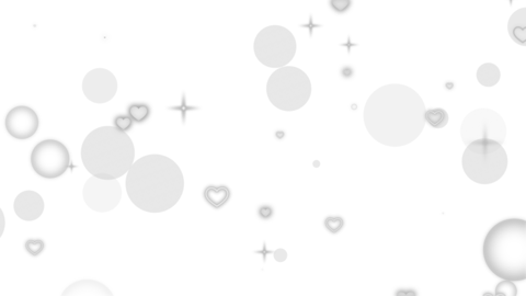 Romantic Heart and Bubble Particles Overlay on Transparent Background — Alpha Channel Included