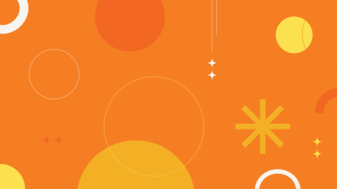 Orange Modern Geometric Design Background