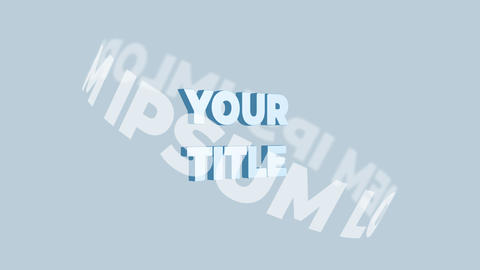 3D Logo Kinetic Text Title Wide