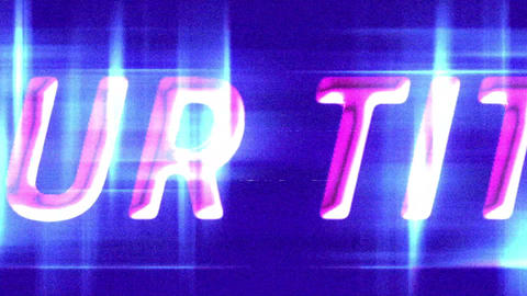 VHS Damaged Glowing Title Wide
