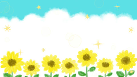 Summer cute sunflower sparkling frame
