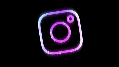 Dhaka Bangladesh - Tuesday, July 22, 2025 - instagram logo animation on a simple black background