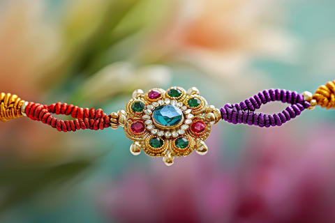 Holiday composition for happy celebrate Raksha Bandhan, abstract vivid
