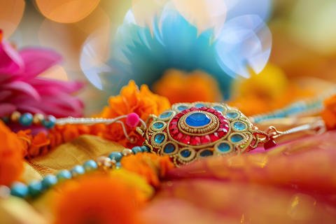 Holiday composition for happy celebrate Raksha Bandhan, abstract vivid