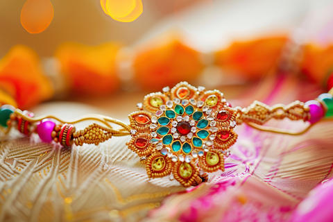 Holiday composition for happy celebrate Raksha Bandhan, abstract vivid