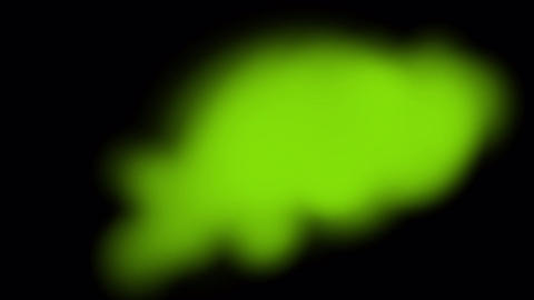 Green gas on a black background