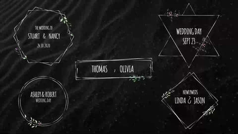 Geometric Wedding Titles