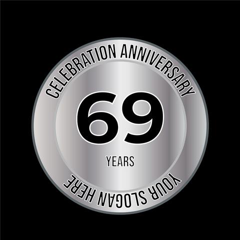 Anniversary Celebration Icon Vector Logo Design Template black and white stamp anniversary icon labe