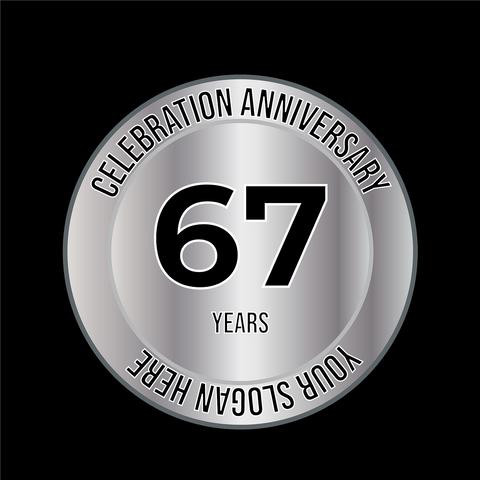 Anniversary Celebration Icon Vector Logo Design Template black and white stamp anniversary icon labe