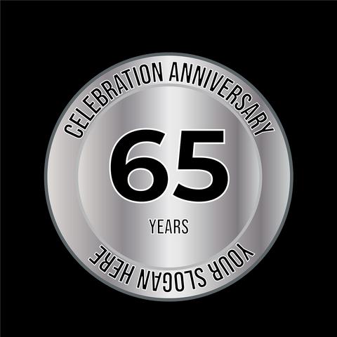 Anniversary Celebration Icon Vector Logo Design Template black and white stamp anniversary icon labe