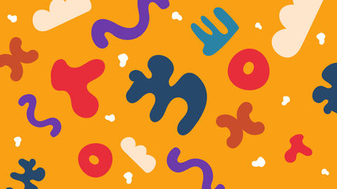 Orange abstract shape background