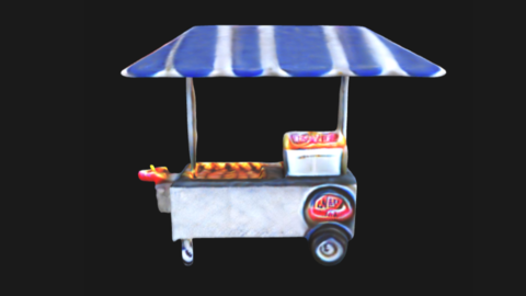 Fast Food Cart for Games, VR, Metaverse & Apps