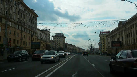 Belarus, Minsk-June 15, 2018: traffic On Independence Avenue