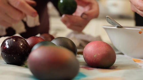 Video of multiple Colorful Easter Eggs