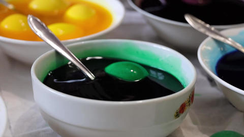 Video of multiple Colorful Easter Eggs