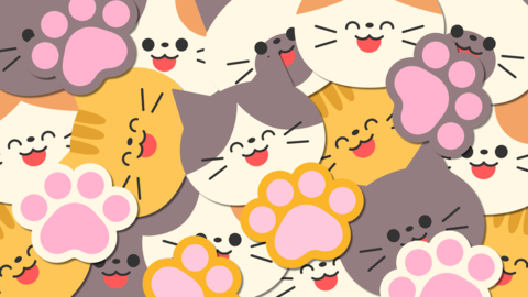 Cat and Paw Print Transition