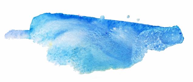 A tranquil blend of cool blue watercolor swirling gracefully across a