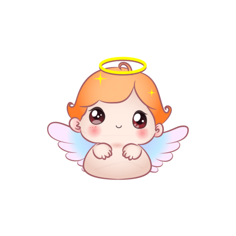 Cute vector illustration of an cute angel baby