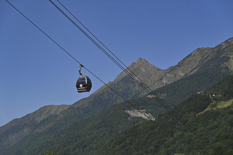 France, Cauteret August 2025, Cable car station offers stunning views of the