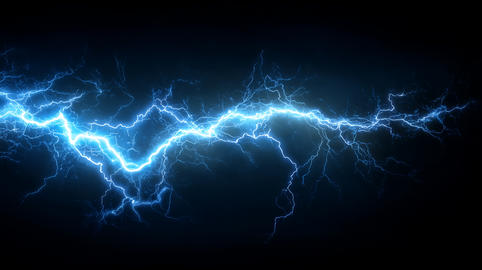 Powerful background material with blue lightning