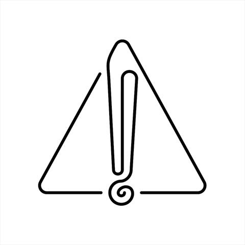 One Line Animated Warning Sign