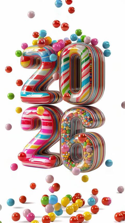 Celebrate the New Year 2026 with colorful balloons for a festive atmosphere