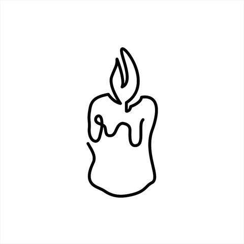 Candle Animation, Spooky Halloween Flame Lottie Icon