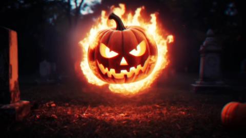 Burning Pumpkin Explosion 모션 그래픽 템플릿 50182610 | MotionElements