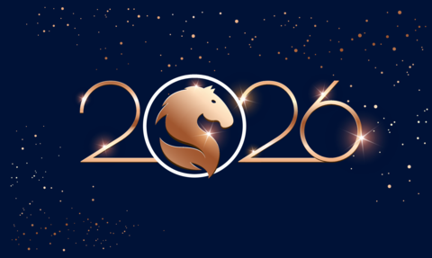 Happy New Year of the Horse 2026 - luxury golden design
