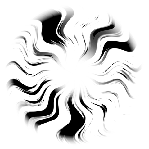 黒い長めの集中線(波)