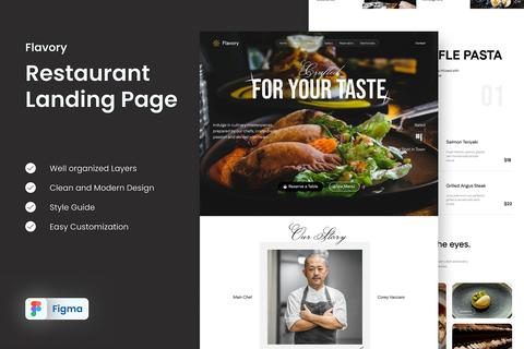 Flavory Restaurant Landing page design