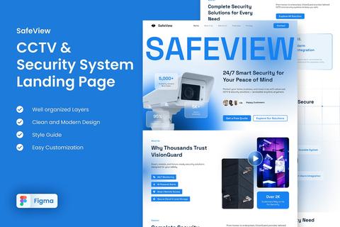 SafeView CCTV Security System Landing Page Design