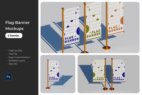 Flag Banner Mockup