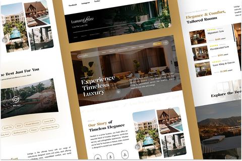 Lunara Lux - Luxury Hotel Landing Page