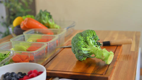 Colorful fresh produce and ingredients ready for healthy meal