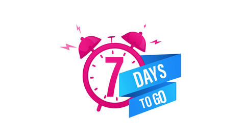Animated Countdown Timer with Seven Days to Go