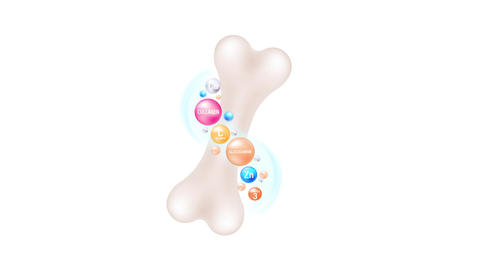 Vitamins and minerals are strengthening bone structure