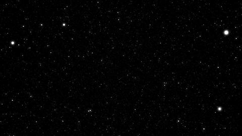 Space Flythrough Backwards, Black And White Starfield Loop