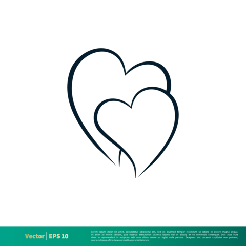 Love Heart Valentines Day Icon Vector Logo Template Illustration Design EPS 10