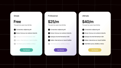 Subscription Pricing Table