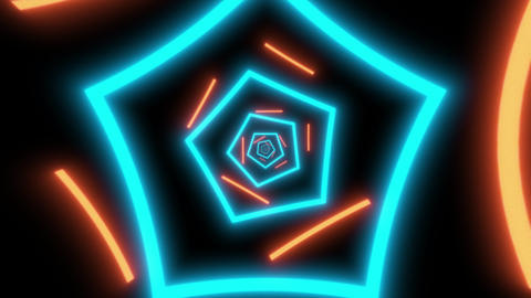Neon Cyber Tunnel VJ Loop Tunnel Background 01