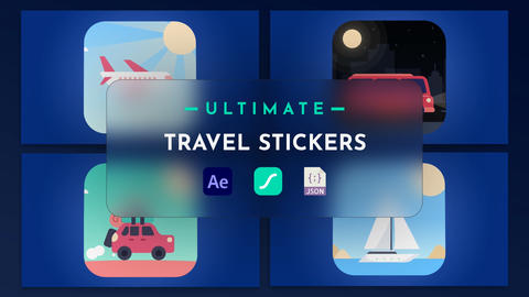 Travel Stickers Animation