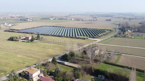 Solar panel farm, Bologna, Italy