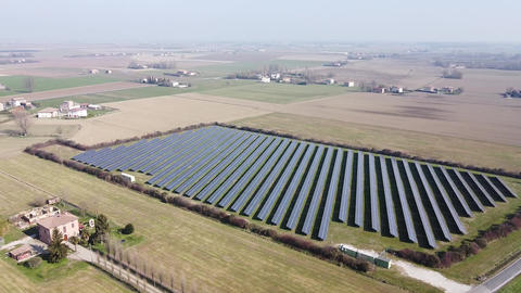 Solar panel farm, Bologna, Italy