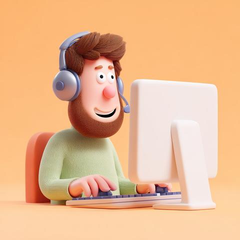 3D Man Playing Game (3)