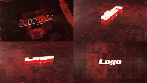 Digital Extrusion Logo for Premiere Pro