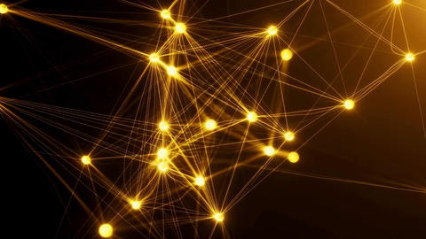 Golden Network: Abstract Technology Background Loop