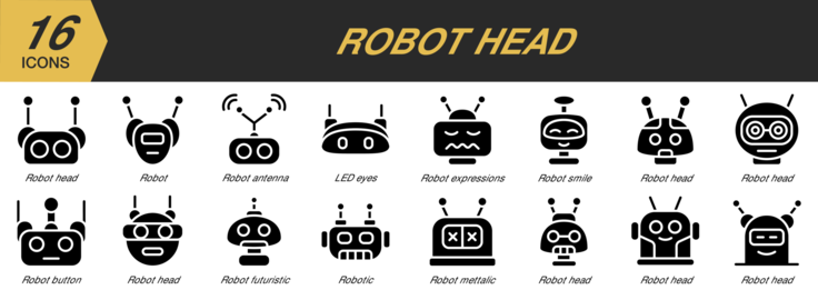 Robot Head Icons