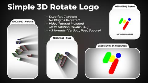 Simple 3D Rotate Logo Intro After Effects template 51562116 ...