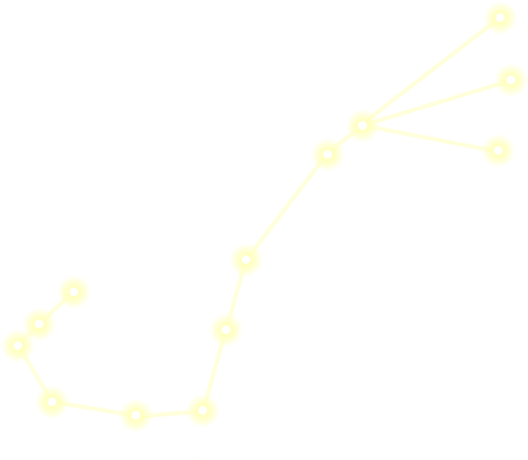 Neon constellations in Scorpio